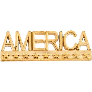 14k Yellow Gold AMERICA Lapel Pin