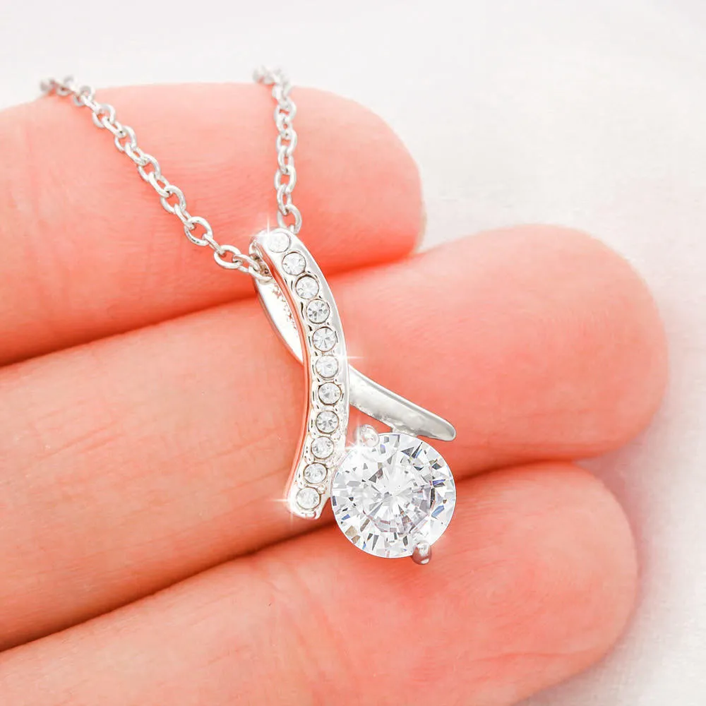 I love you-Alluring Beauty Solitaire Necklace for Wife